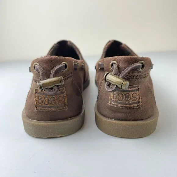 BOBS from Skechers Chill Luxe Womens 6.5 Brown Faux Leather Slip On Shoes - Picture 4 of 9